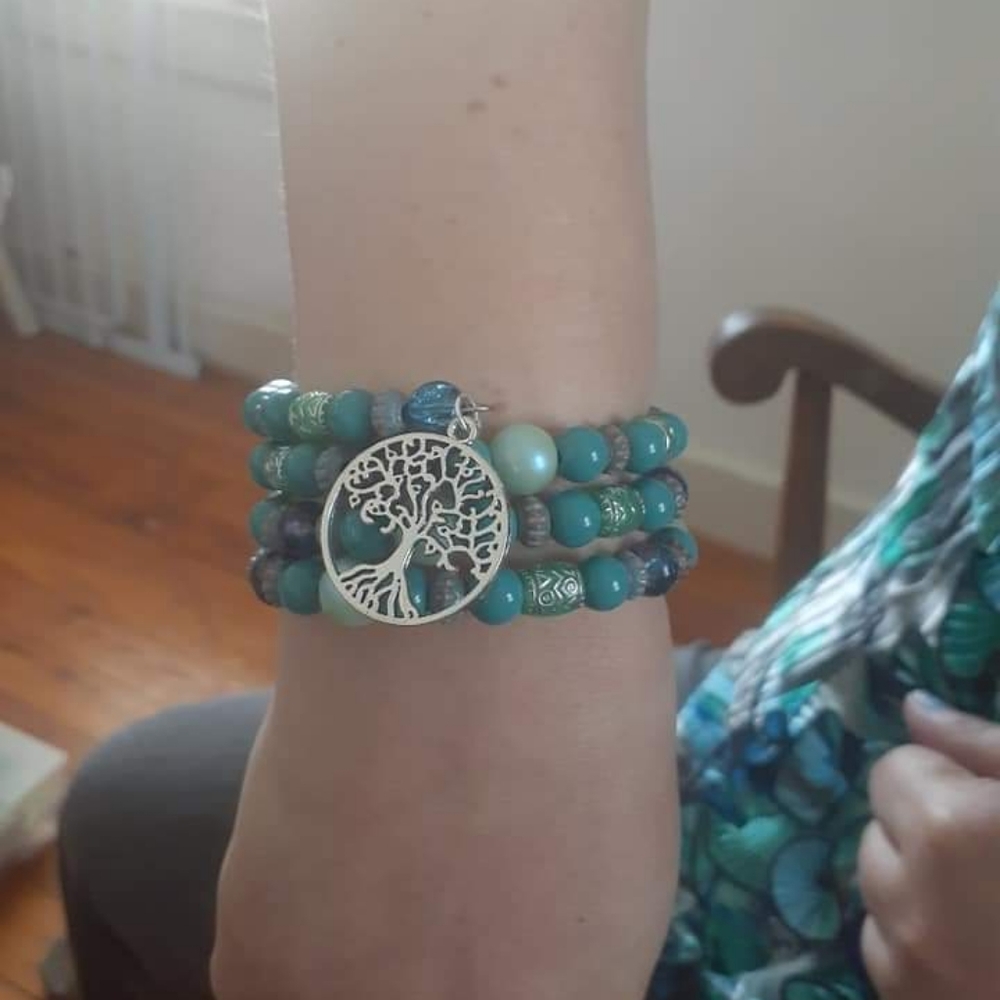 Handmade memory wire bracelet